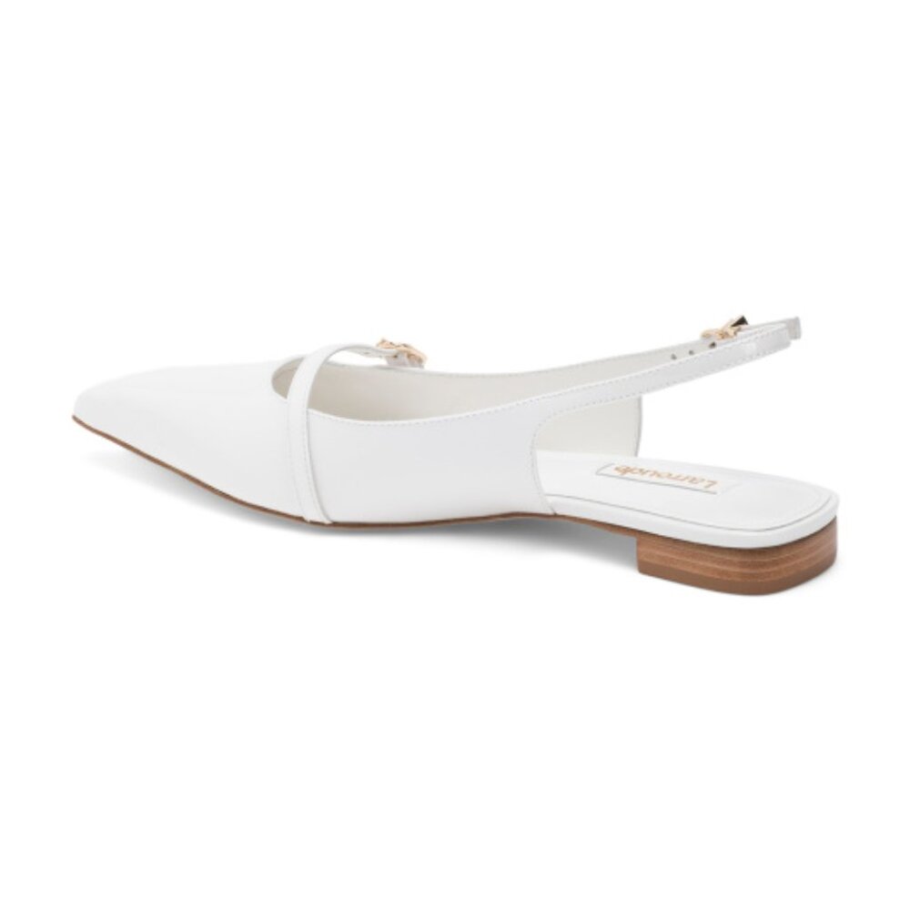 LARROUDE Made In Brazil Patent Leather Ines Slingback Flats - Picture 2 of 3